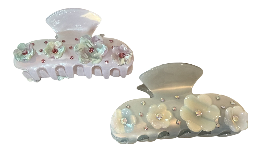 lil darlings inc - Wholesale Hair Clip - Kids - Gorgeous rhinestone swirl flower clips 0