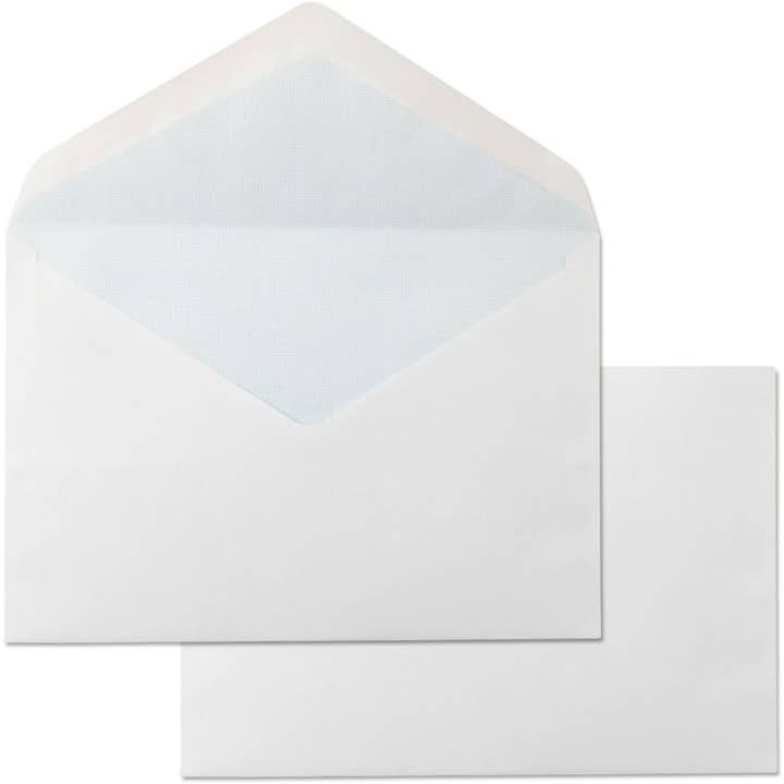 White Gummed Envelopes 120x176mm m-office 50 pcs for wholesale by MEDEL OFFICE