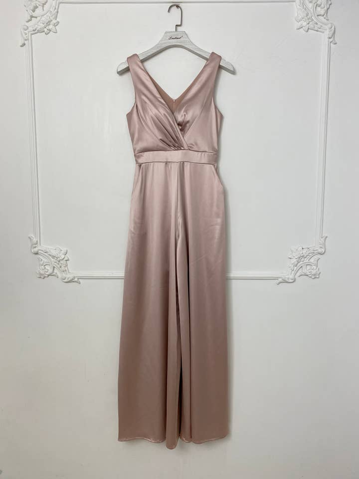 Lautinel - Venta al por mayor Peto - Mujer - Mono de noche de satén con bolsillo R188012