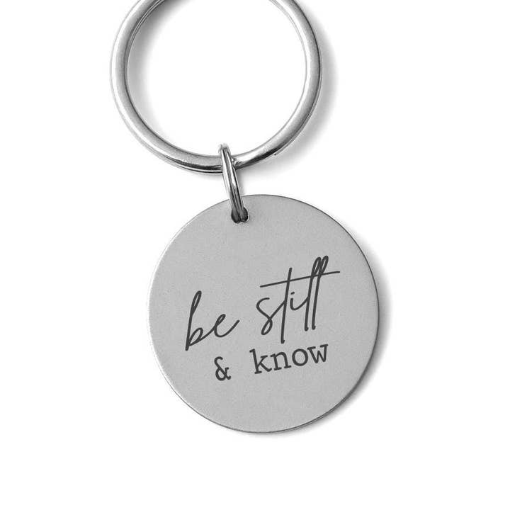Be Still and Know Keychain – Psalm 46:10 Christian Gift for wholesale by North Star Rustics Too