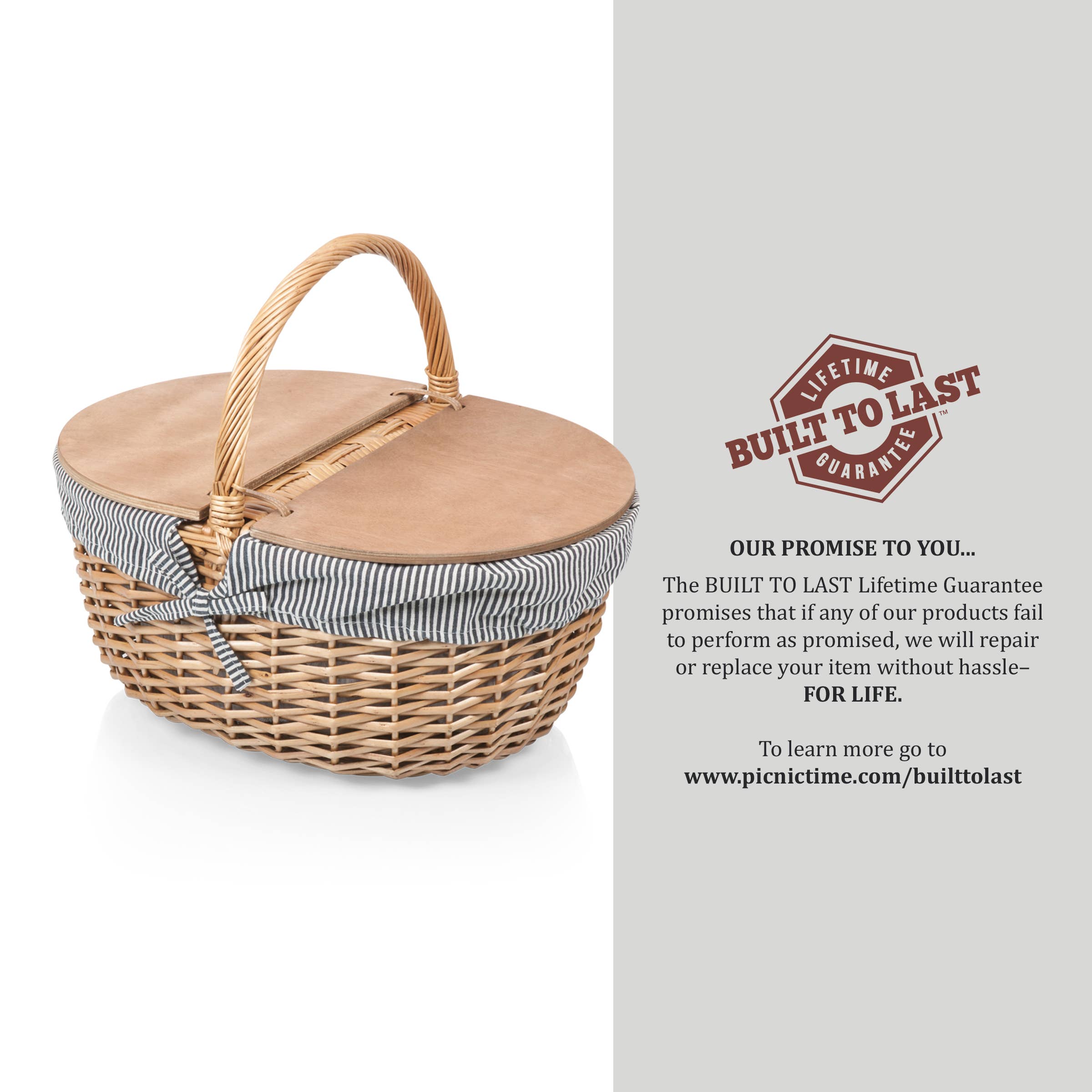 Picnic Time Family of Brands - Wholesale Picnic Basket - Country Vintage Picnic Wicker Basket13