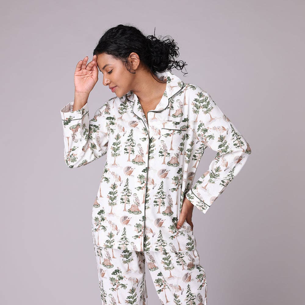 Multi Woodland Stories PJ Set for wholesale on Faire1