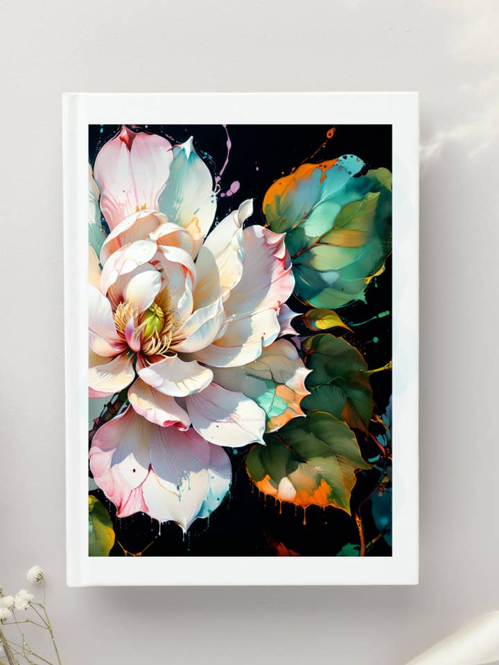 Stampa vibrante 8,5x11 pollici di fiore di magnolia ad acquerello per la vendita all'ingrosso da parte di Lyela’s Art