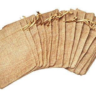 Mandala Crafts – wholesale Gift bag – Mandala Crafts Natural Burlap Drawstring Gift Bag, Linen Pouch for Party Favor, Jewelry, Wedding, Candles, Tea, Coffee; 20 PCs