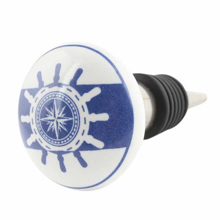 1 Piece Secure Ship Wheel Wine Accessories Bottle Stoppers for wholesale by Daana Paani LLC