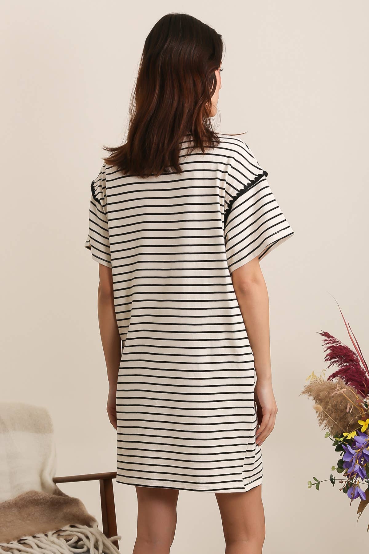 Black 31898 STRIPED DRESS for wholesale on Faire3