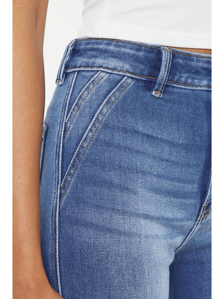 MEDIUM ULTRA HIGH RISE HOLLY FLARE JEANS-KC9248M-OP for wholesale on Faire9