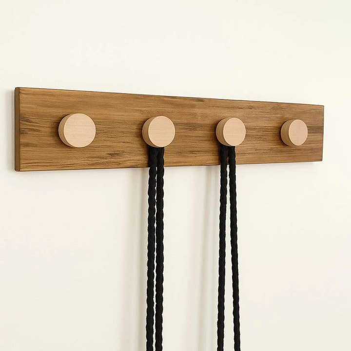 Atelier HM Design - Wholesale Wall Hook - Bathroom wall hook, natural wood holder, 20 inches3