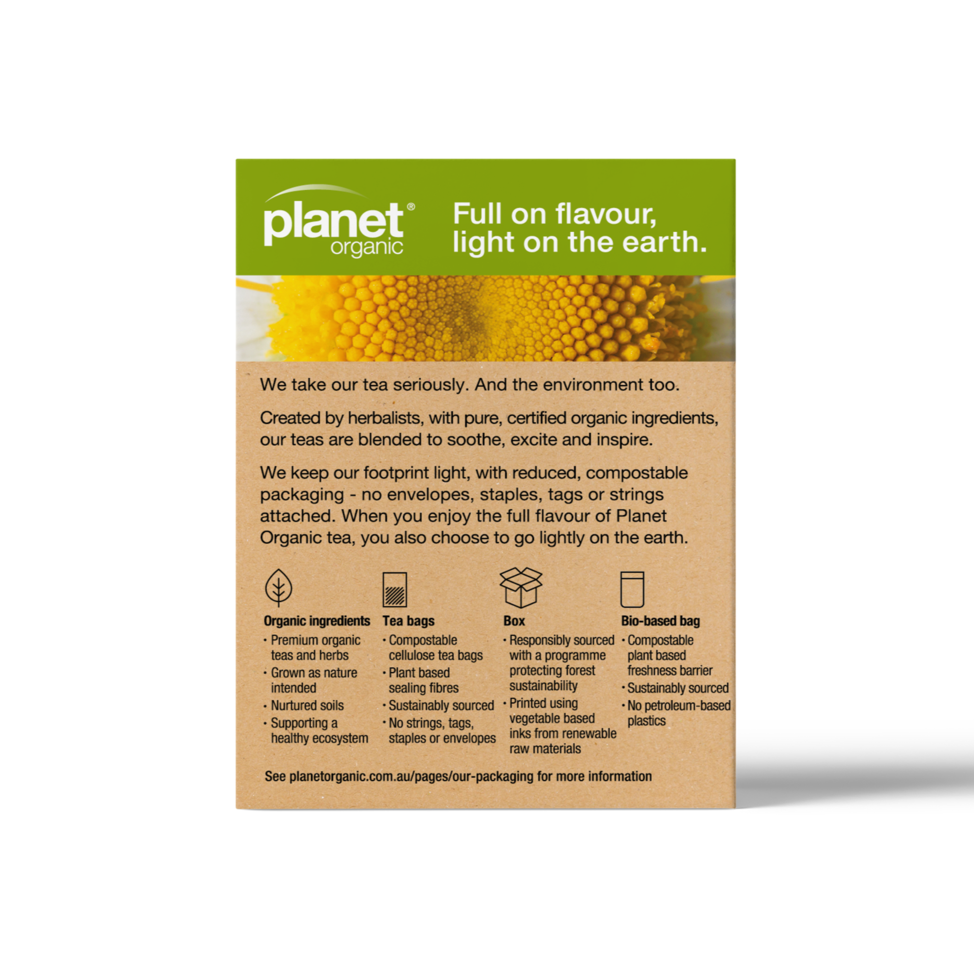 Planet Organic – wholesale Tepåsar – Kamille tepåsar3