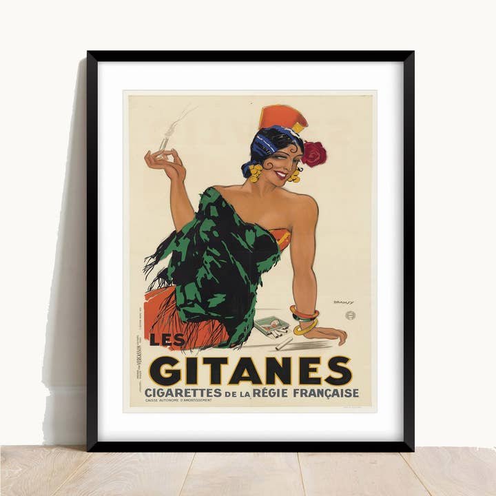 AwalkonthewildsideUK – wholesale Art print – Les Gitanes Cigarettes De La Regie Francaise Print