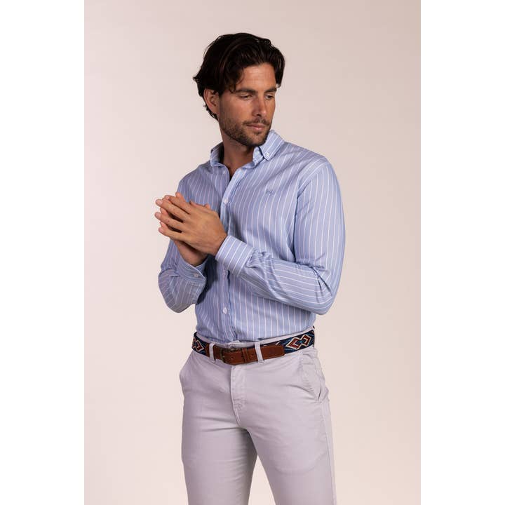 Blå Stribet Skjorte | Linares for engroshandel hos Custi Mikelo: Made in Spain