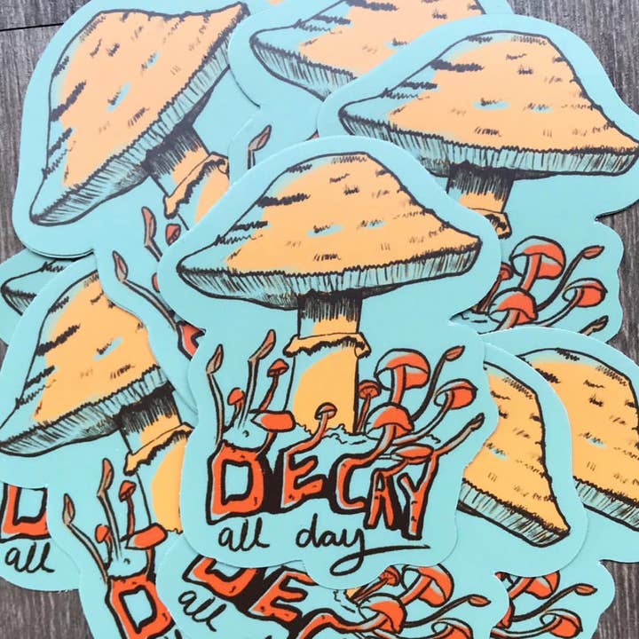 Spring Fox Studios - Wholesale Sticker - Decay All Day Mushroom Vinyl Sticker2