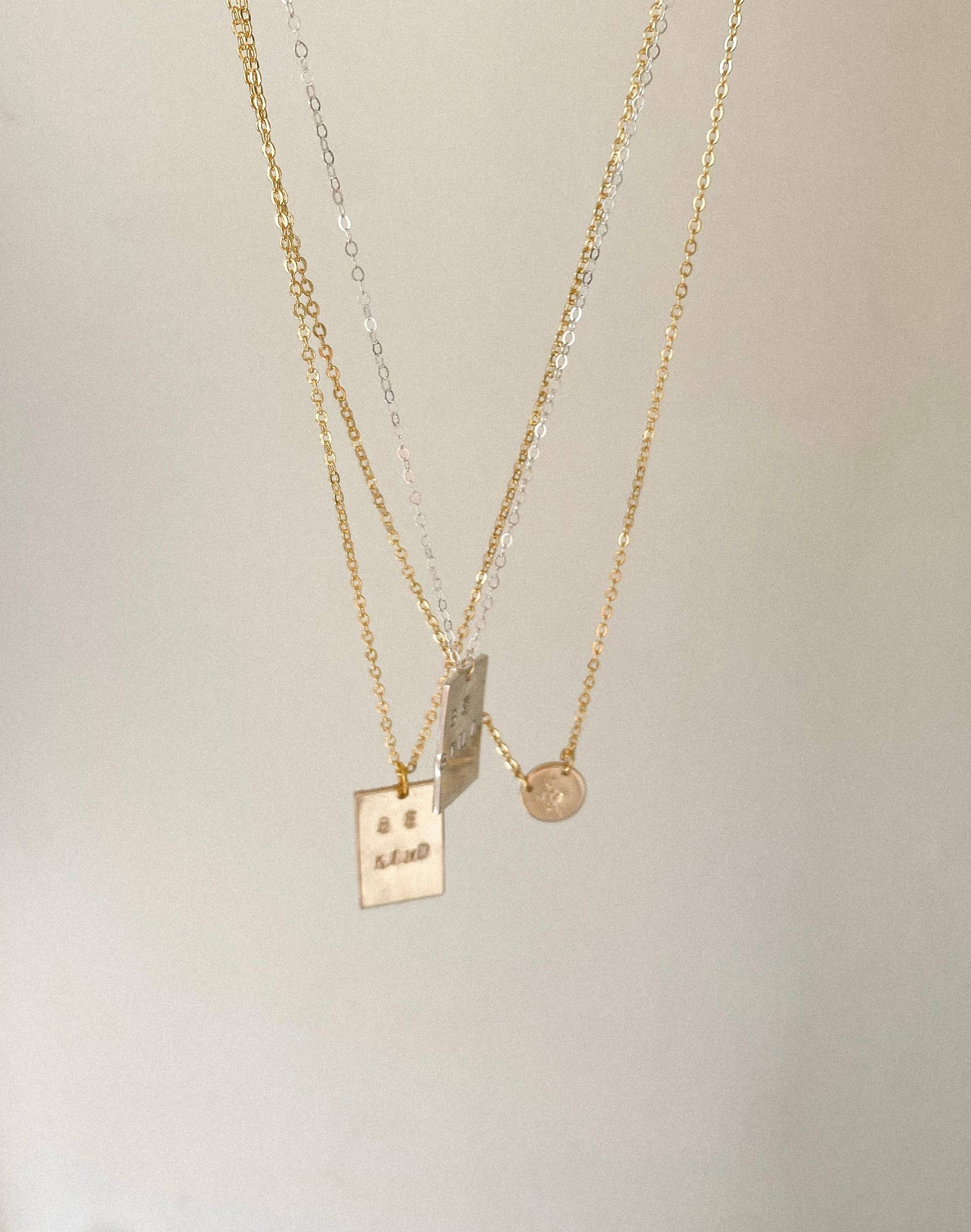 Hazelry - Wholesale Pendant/Charm Necklace - Custom Gold Filled Stamped Necklace3