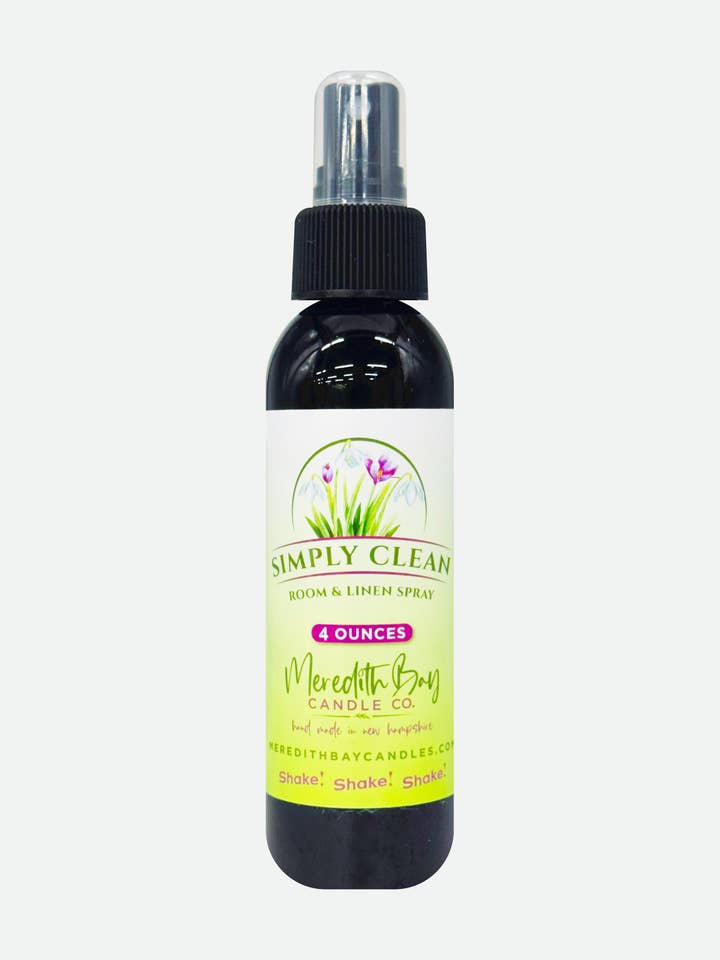 Simply Clean Room & Linen Spray for wholesale by Meredith Bay Candle Co