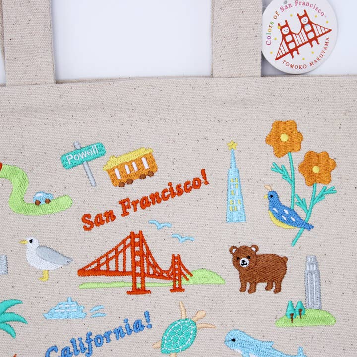 Tomoko Maruyama - Wholesale Lunch Bag/Box - Embroidered San Francisco Landscape Lunch Bag5