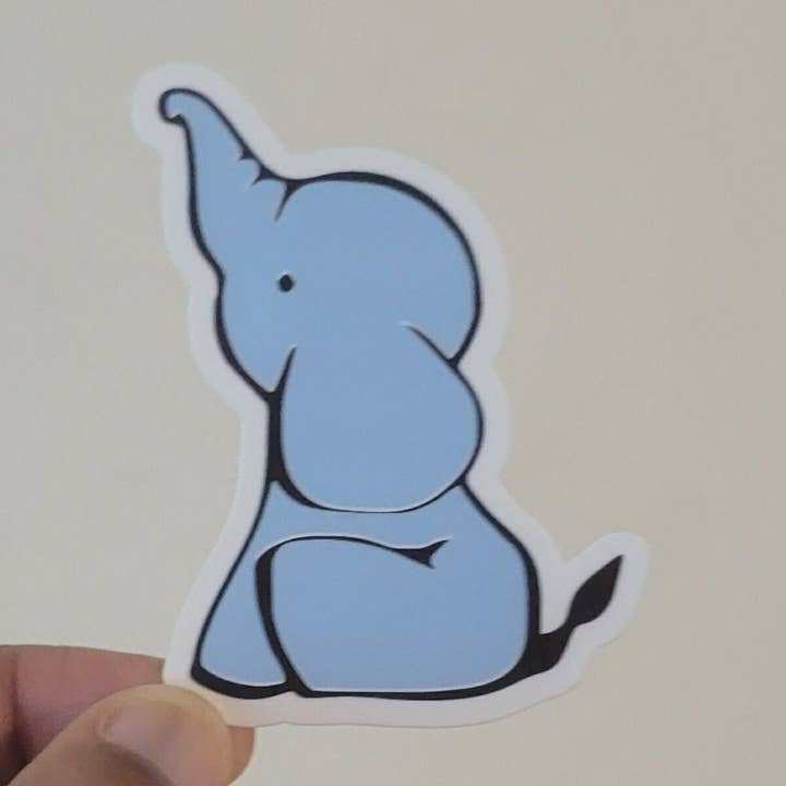 Autocollant éléphant | Autocollant pour ordinateur portable | Autocollant pour bouteille d'eau pour la vente par CraftdeeD
