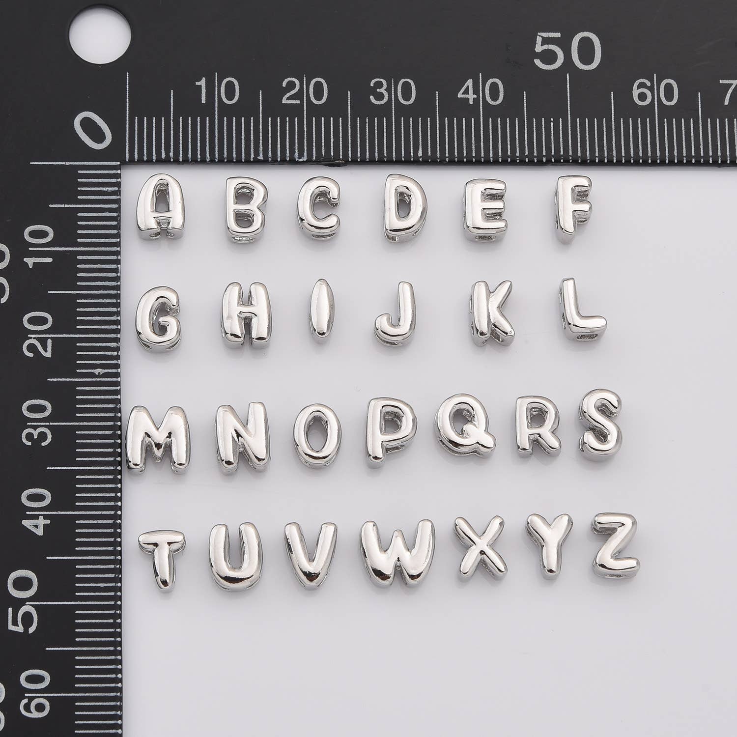 Beads Creation - Wholesale Individual Charm/Pendant - Gold Filled Alphabet Balloon Initial Charm Pendant, CP21977