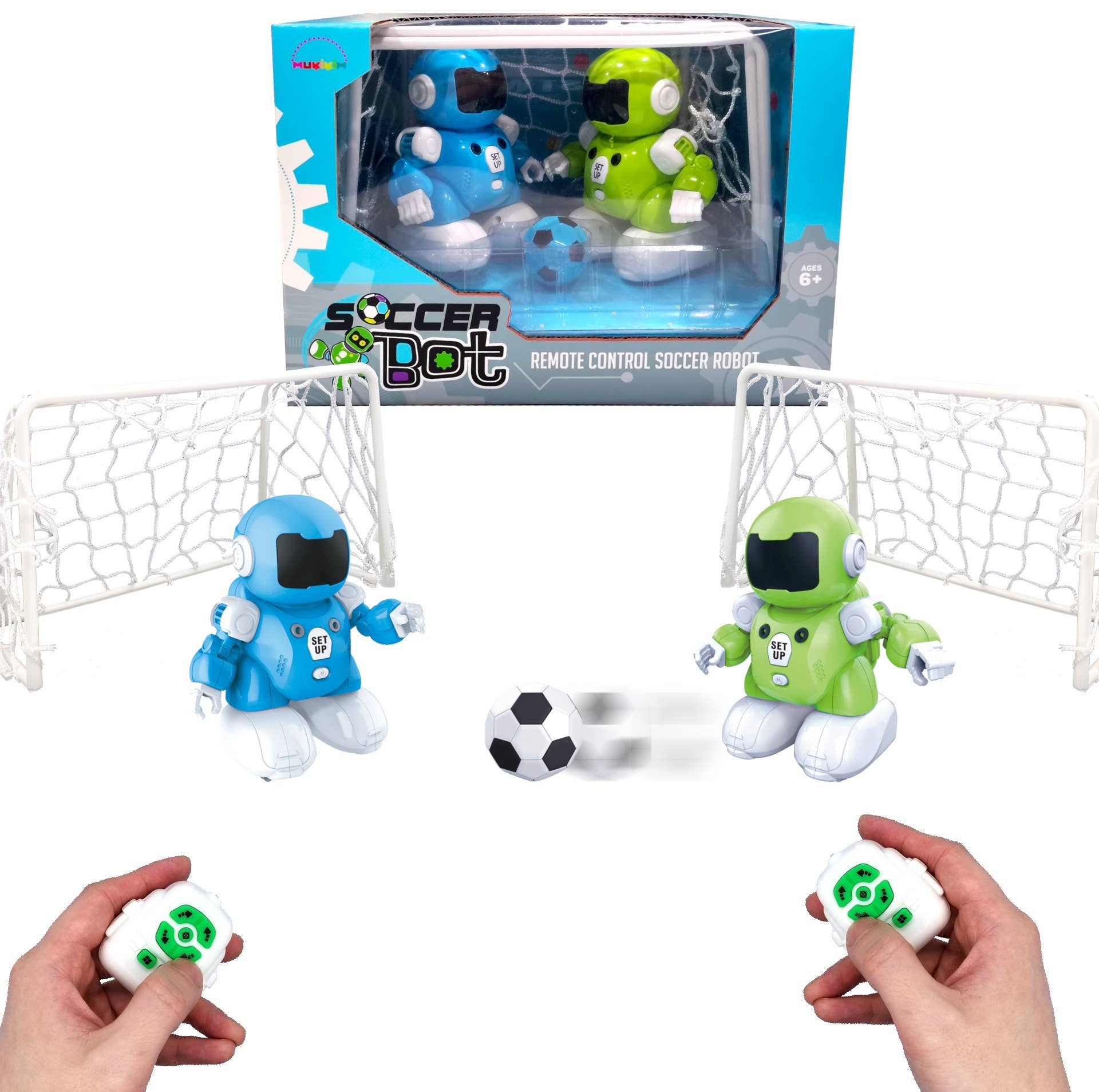MukikiM Toys & Games - Wholesale Electronic Toy - Kids & Baby - SoccerBot – RC Soccer Robots. 2 Player Remote Control0