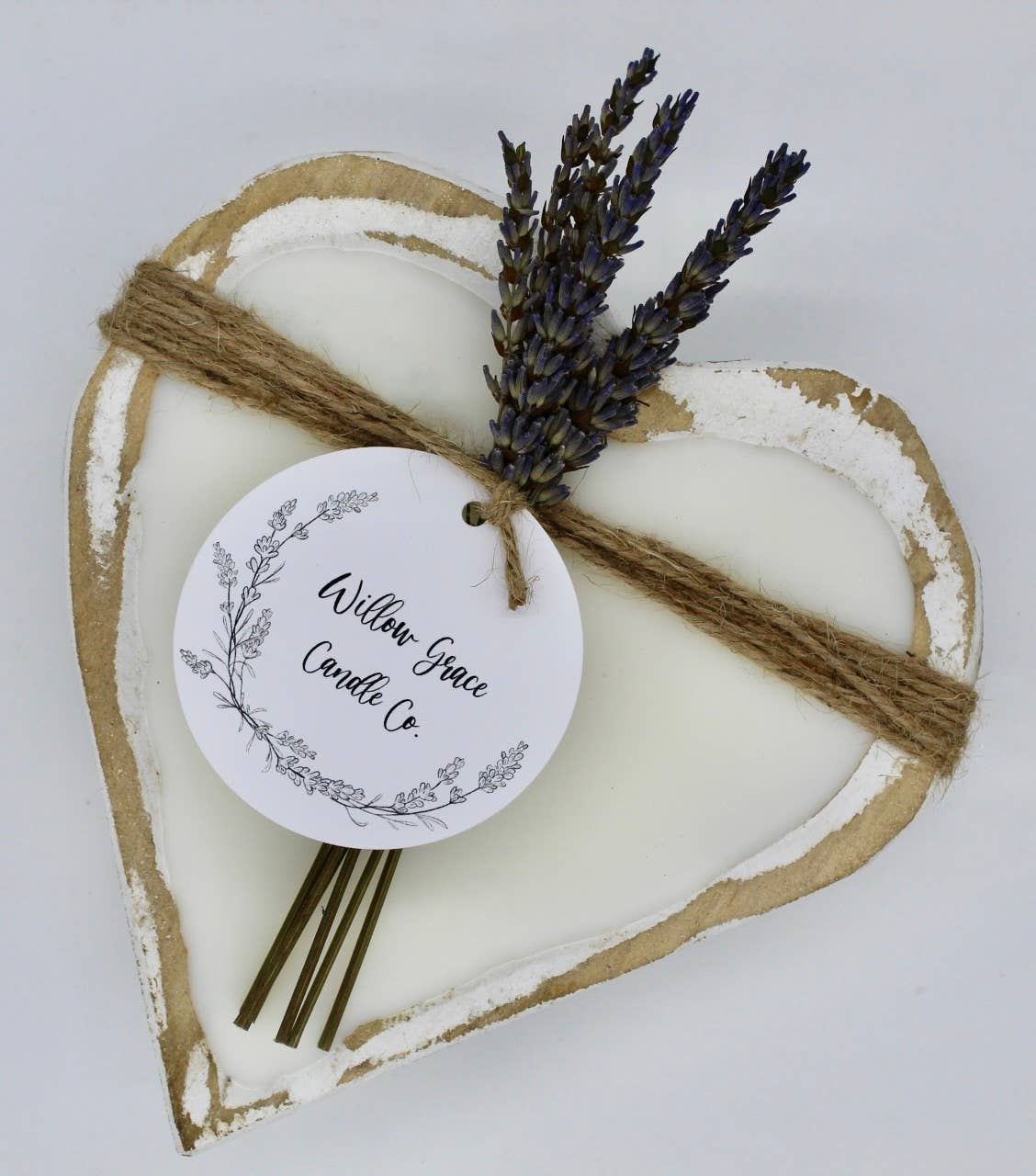 Willow Grace Candle Co - Wholesale Jar/Filled Candle - Small Heart Dough Candle4