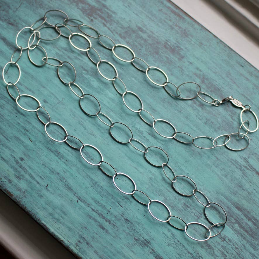 a.v. max - Wholesale Link & Chain Necklace - Delicate Oval Chain Necklace|Gold|Silver2