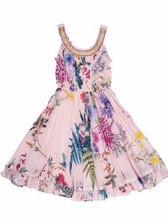 Collier Robe Perlé Main - Rose Floral pour la vente par UJALA