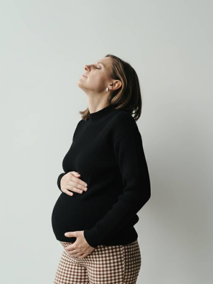 Lio - Black maternity sweater for wholesale by Solveig