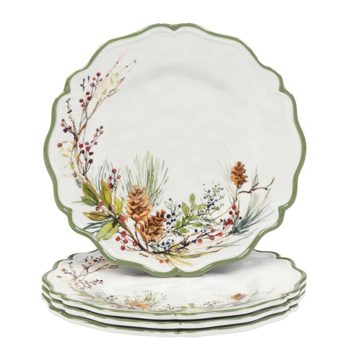 Certified International - Wholesale Christmas Decoration - Winters Forest Christmas HW Melm Salad Plate 9in6