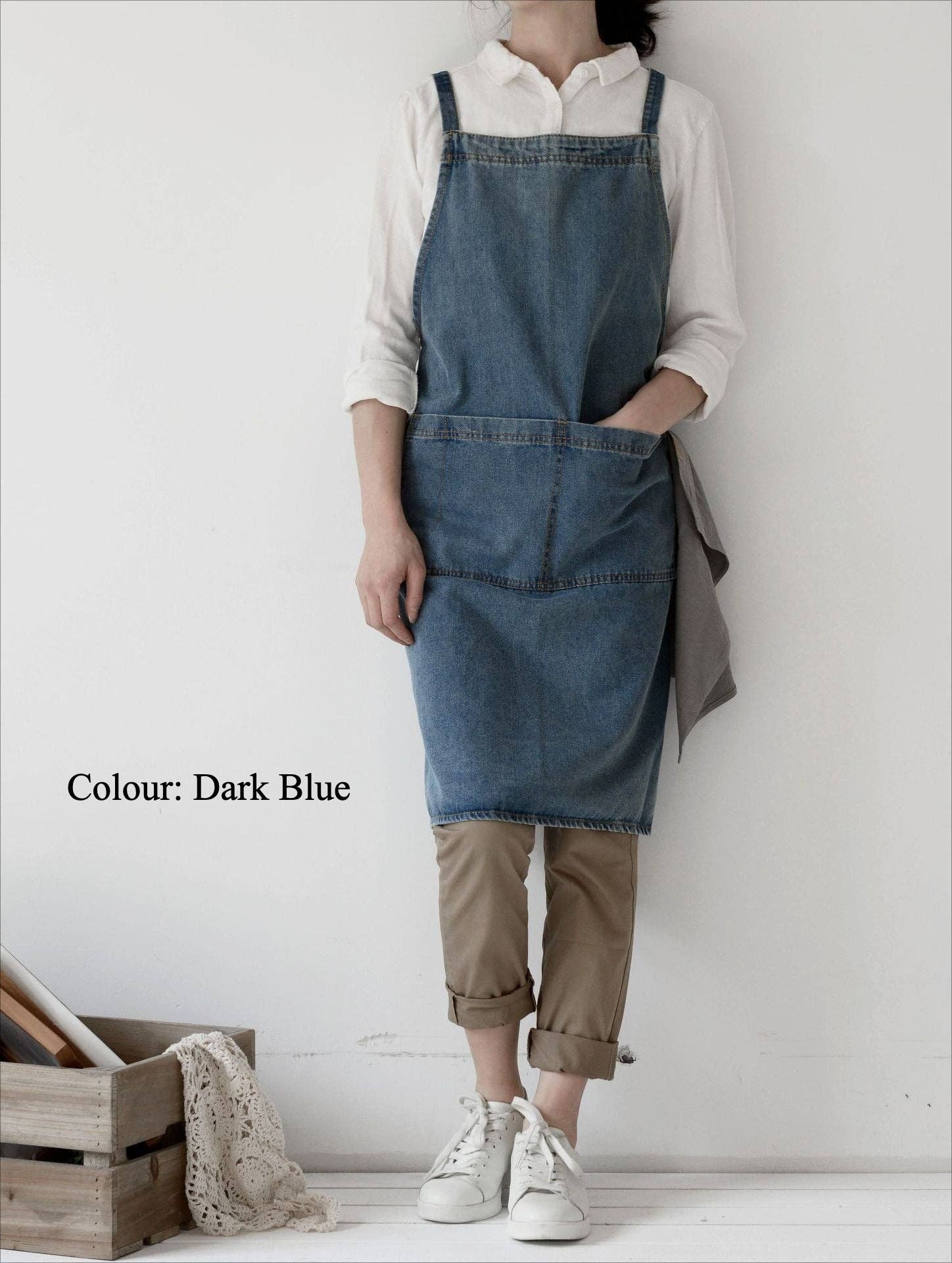 Gohobi （We cover U.S. import duties） – wholesale Apron – Gohobi Heavy-Duty Cotton Canvas Denim Apron14
