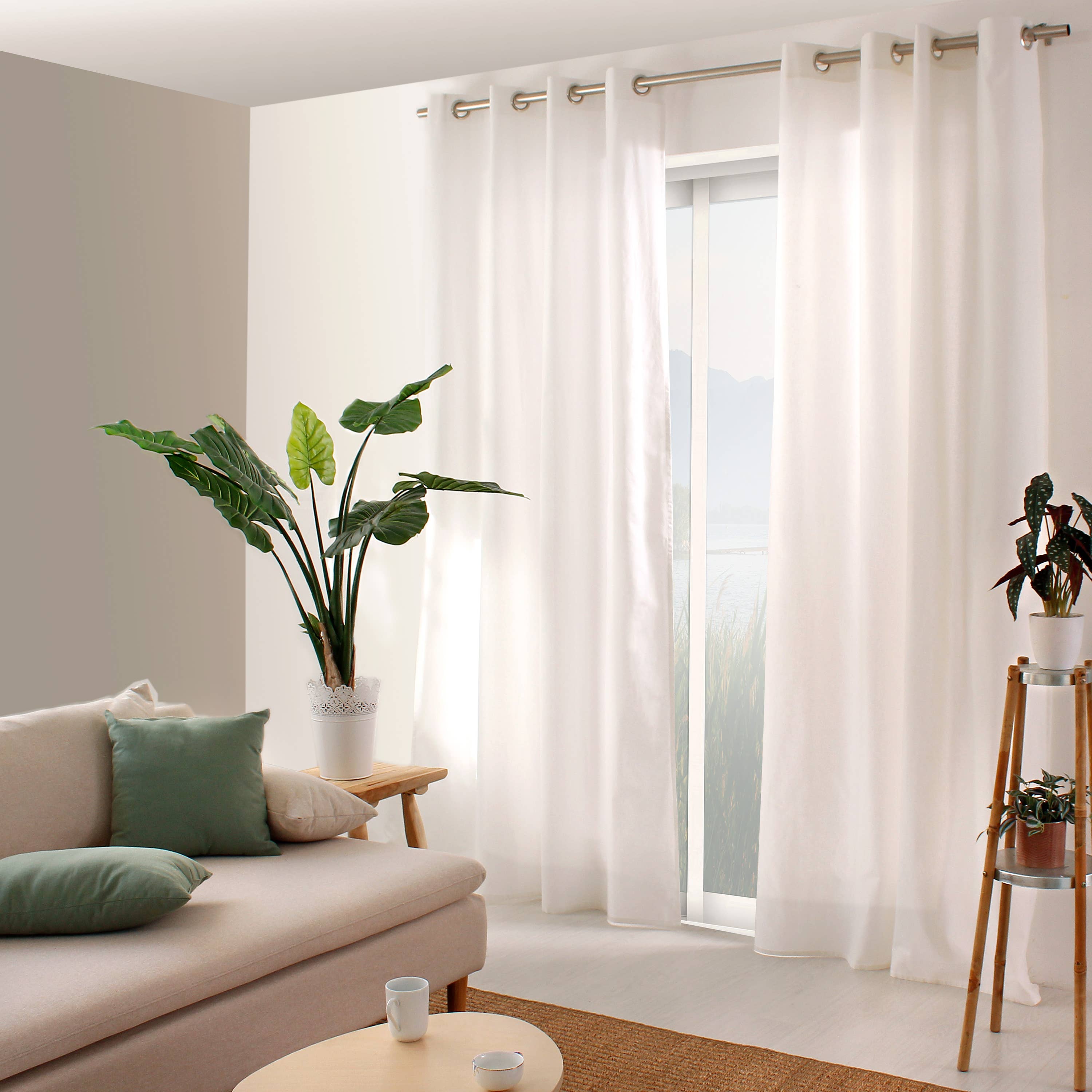 DECOSTARS - CmaDECO - Vendita all'ingrosso Tende - Tenda con occhielli 135 x 240 cm in cotone 100%, collezione PANAMA13