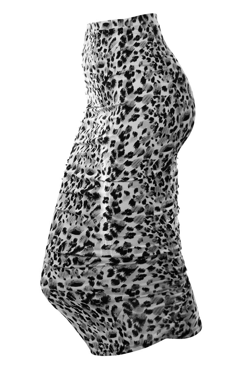 NINEXIS - Wholesale Skirt - Women's - CWBMS070_Slim Fit Ruched Long Pencil Skirt26