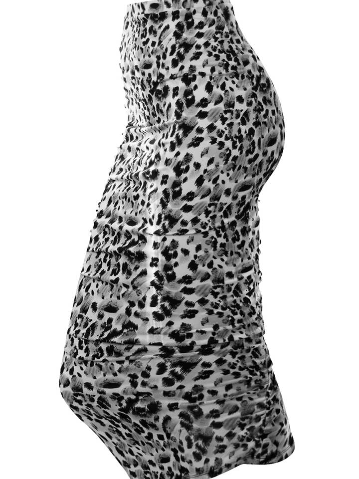 NINEXIS - Wholesale Skirt - Women's - CWBMS070_Slim Fit Ruched Long Pencil Skirt26