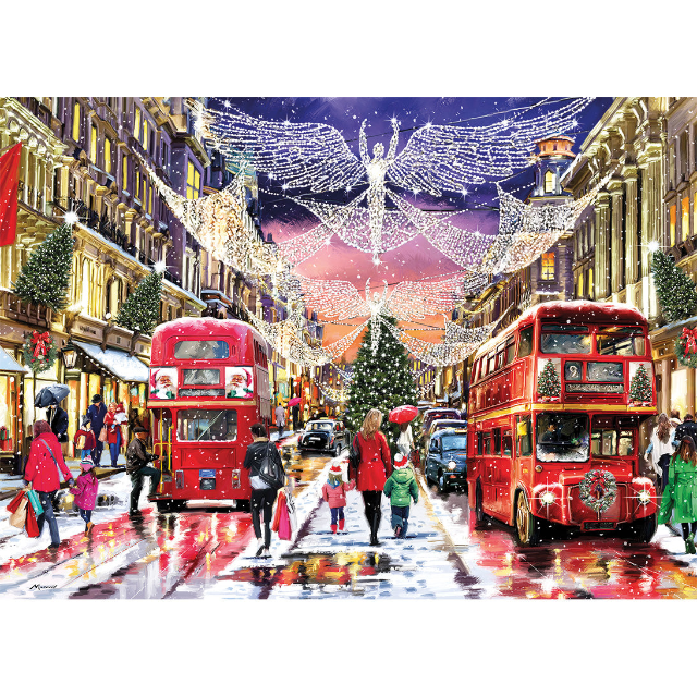 Gibsons Games Ltd – wholesale Puzzle – Adult – Regent Street at Christmas 1000 Piece Jigsaw Puzzle6