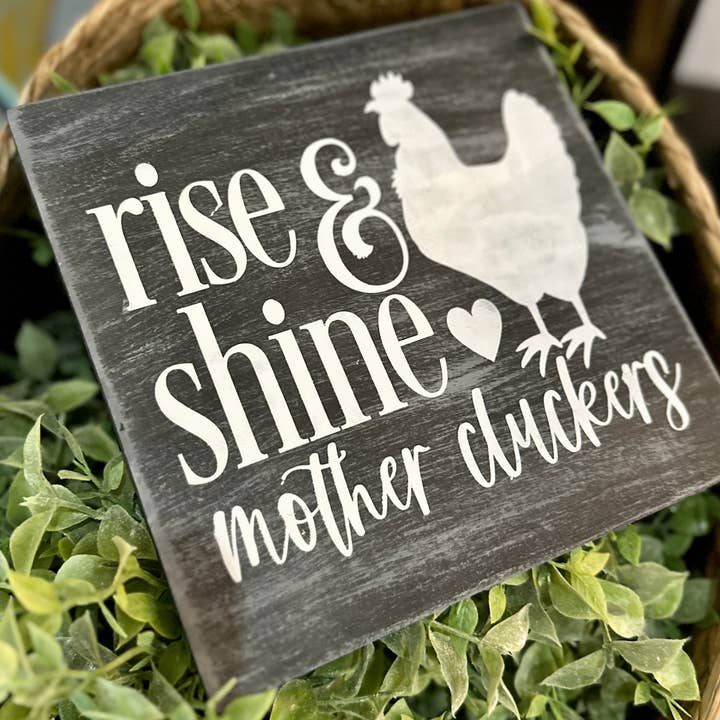 Rise and Shine Mother Cluckers Mini Design P02688 for wholesale by Paisley Grace Makery
