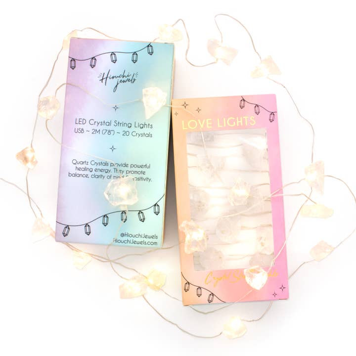Love Lights ~ Crystal String Lights ~ Quartz Crystal voor wholesale door Hiouchi Jewels | Rose & Bolt Grateful Dead Jewelry