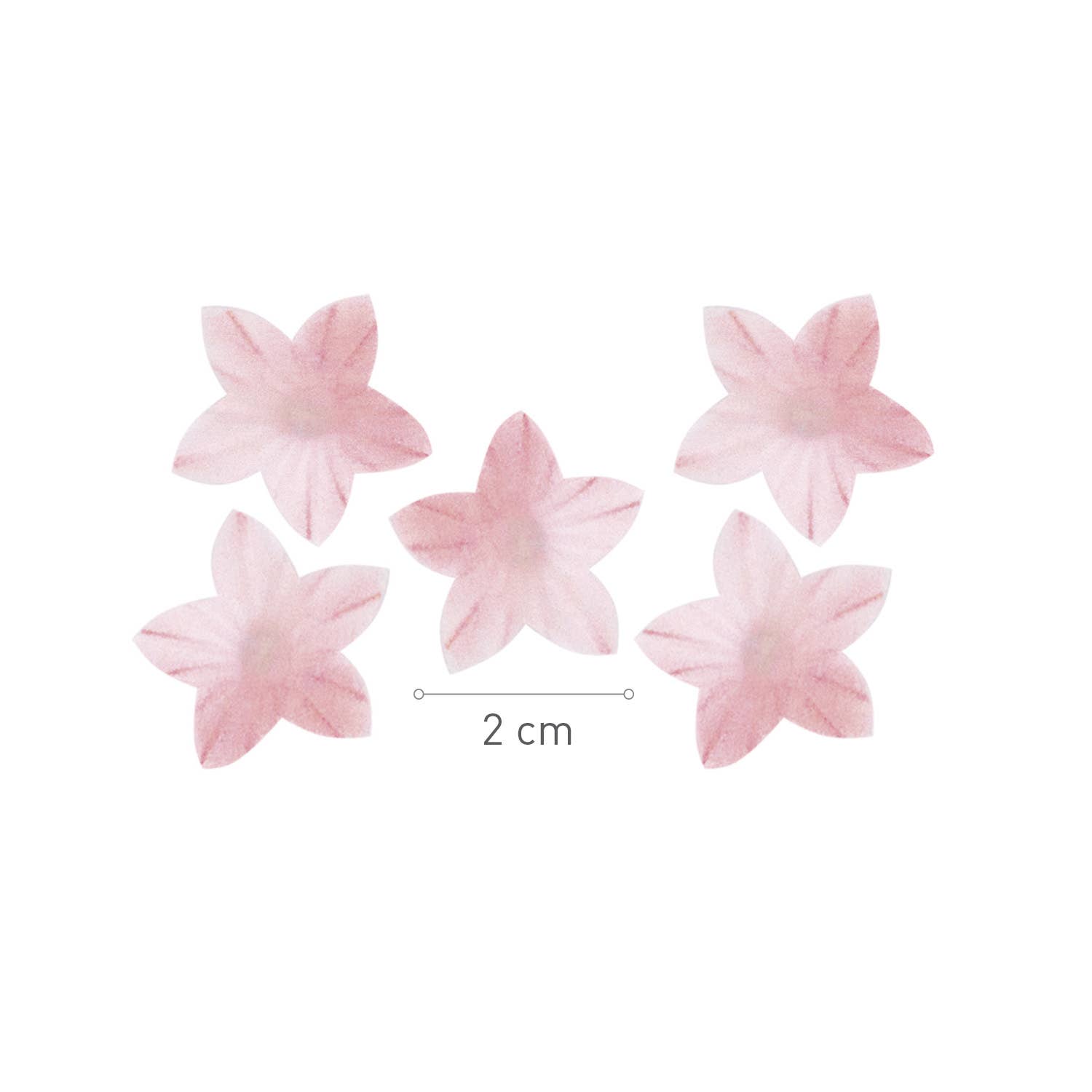 dekora - Wholesale Cake/Cupcake Topper - Wafer Edible Flowers for Cakes, 2 cm4