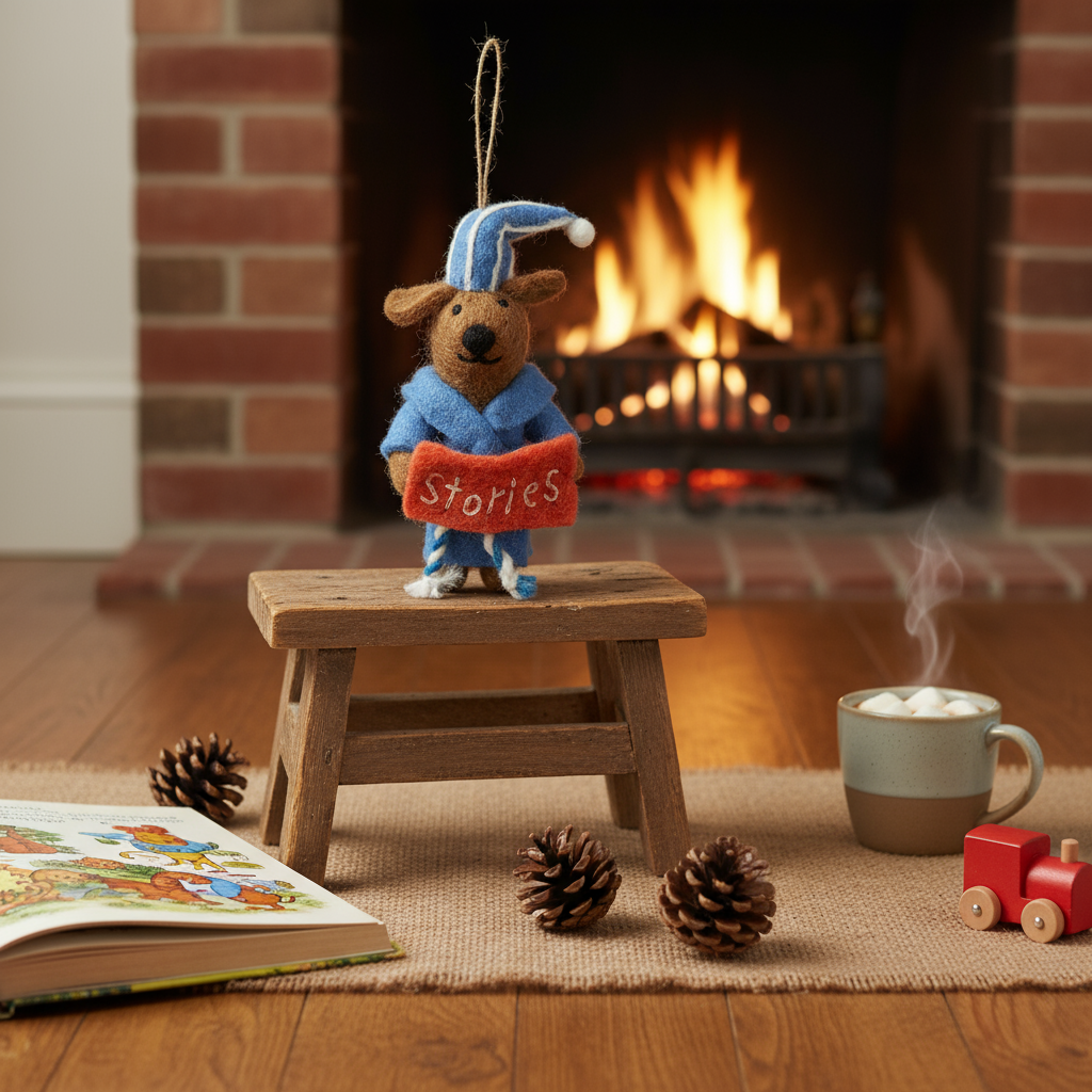 Felt So Good – wholesale Prydnad – Handgjord filt Benny, hunddekoration för godnattsagor5