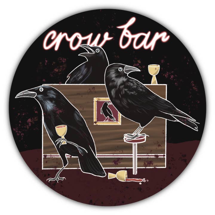 Crow Bar - Autocollant en vinyle pour la vente par Amanda Eiden