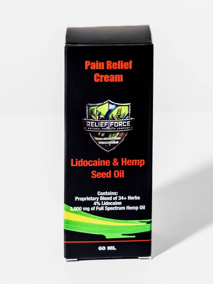 Force de Soulagement 4% Lidocaïne & Huile de Graines de Chanvre 2oz Roll On pour la vente par Natures Light