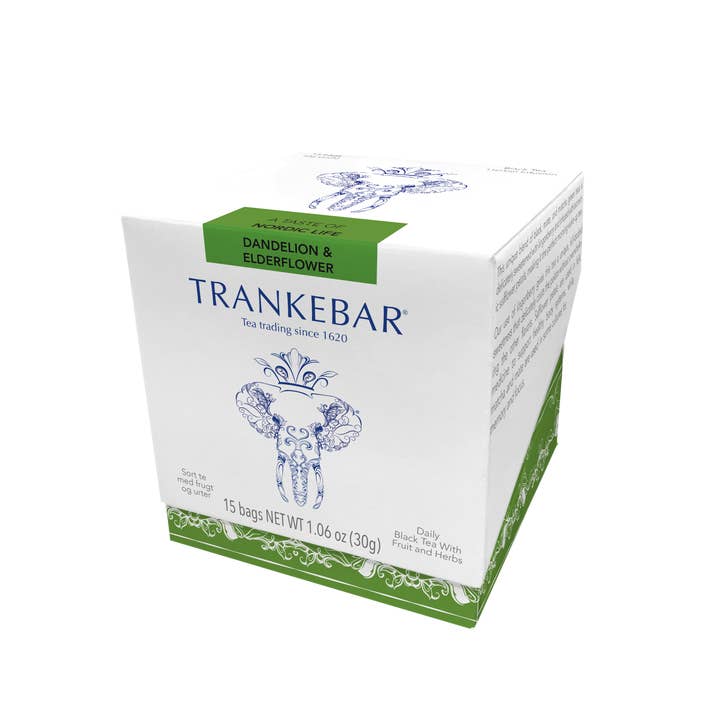 Dandelion & Elderflower Tea - Danish Black Herbal Energy Tea for wholesale by Trankebar Tea