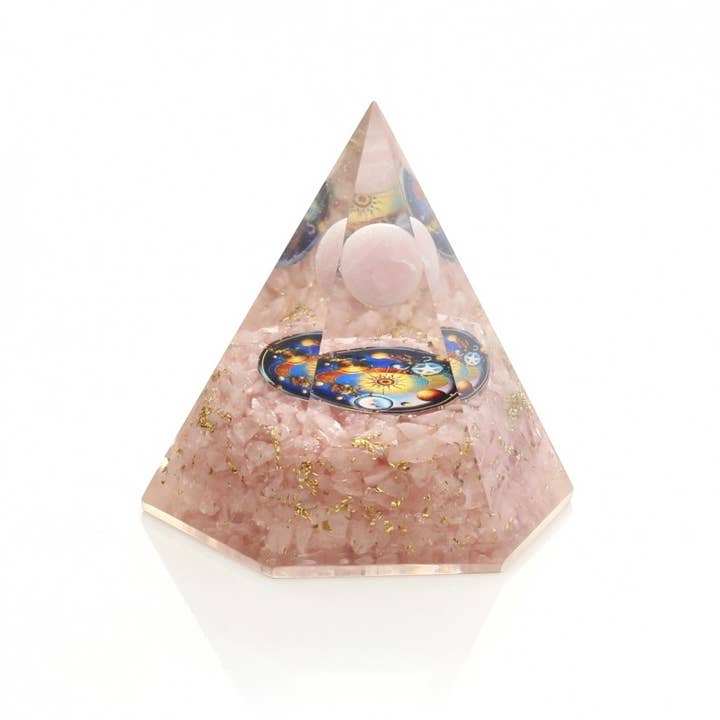 UniArt - Wholesale Spiritual Stone/Crystal - Hexagonal orgonite with sphere and natural stones8