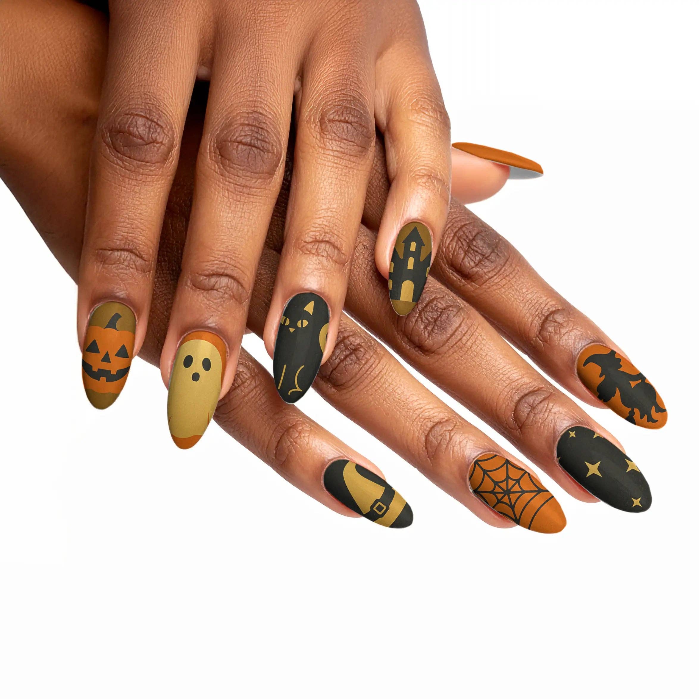 FYNE BODY - Wholesale Press-on/fake nails - Ghoul's Gold Glamour Halloween Press-On Nails97