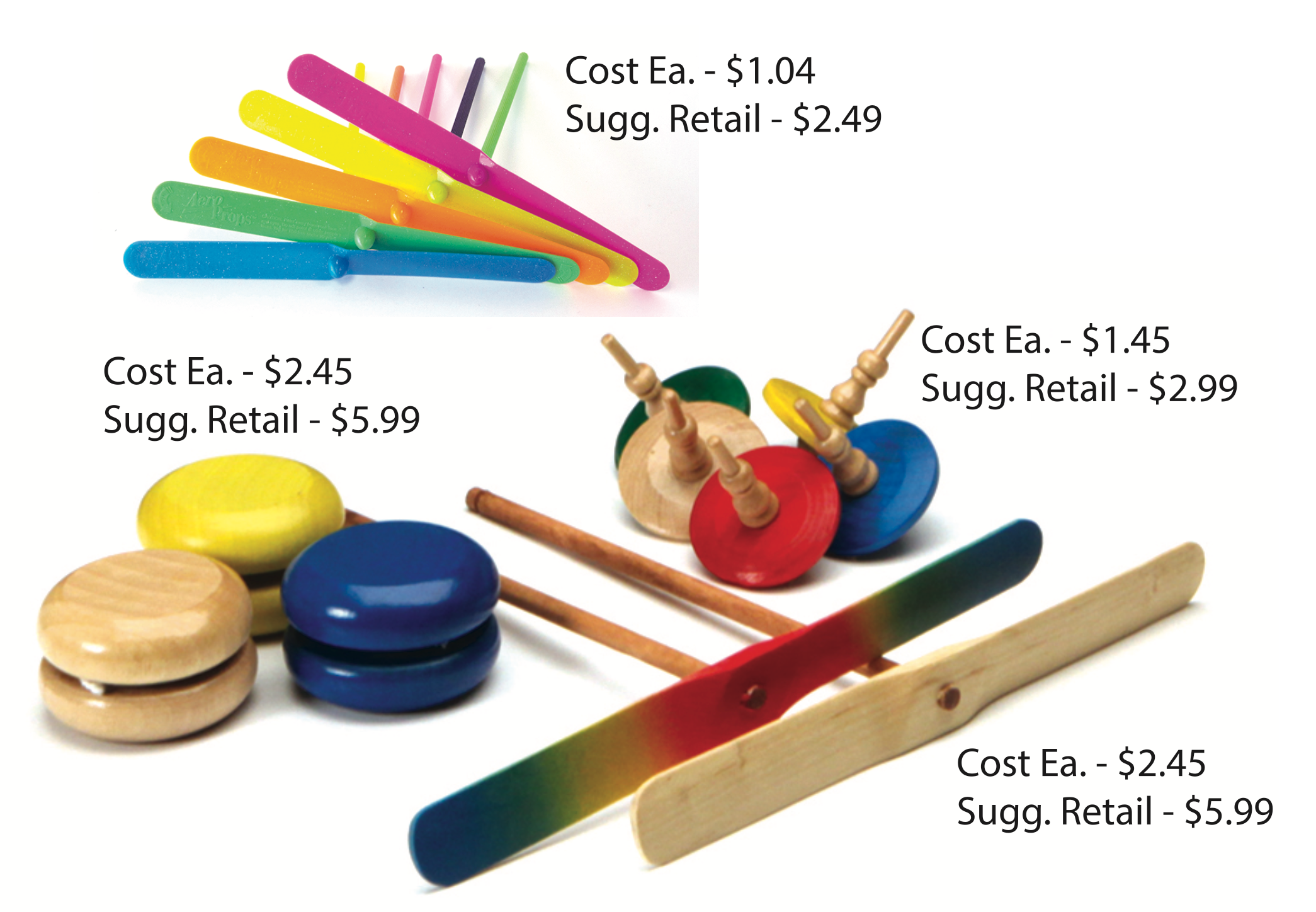 Aero-Motion, Inc. - Wholesale Retailer Display - Kids & Baby - 4 Classic Toy 292 Unit Floor Display1