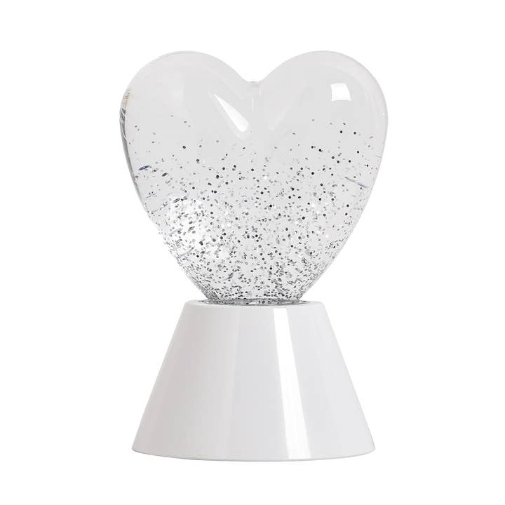 White Heart decorative battery-operated lamp L11.4 D10 H16.3cm for wholesale by Opjet Paris