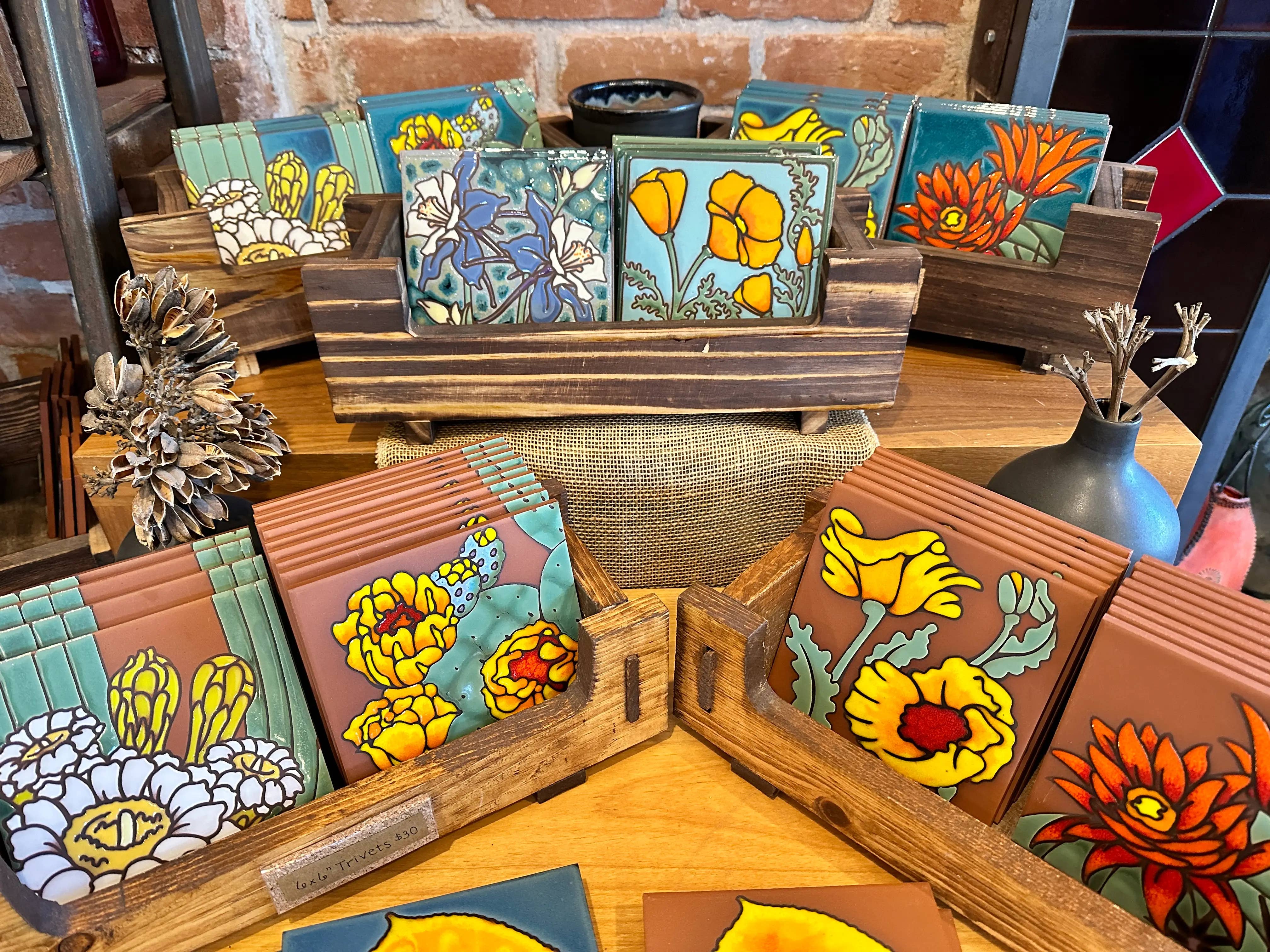 Carly Quinn Designs - Wholesale Display Case - Wooden Display Box for 6x6 and 3x6 Tiles