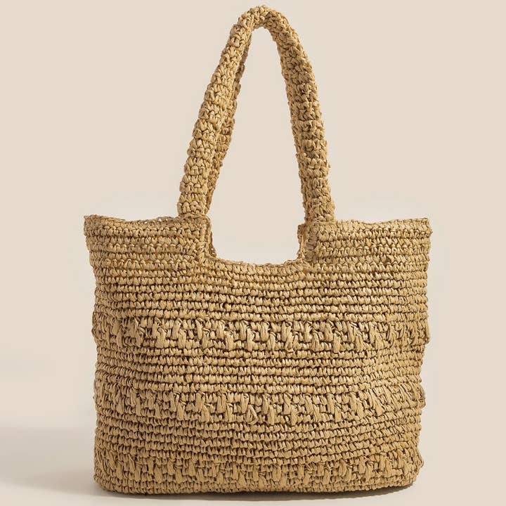 Stroh geflochtene quadratische Einkaufstasche für den Großhandel von Anarchy Street