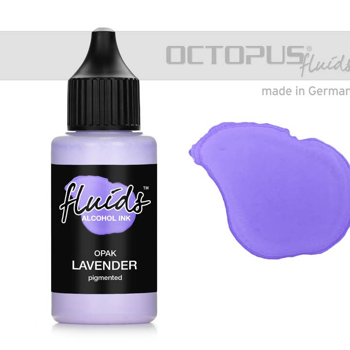 Fluids Alcohol Ink OPAQUE LAVENDER, fluid art ink for wholesale by Octopus Concept GmbH