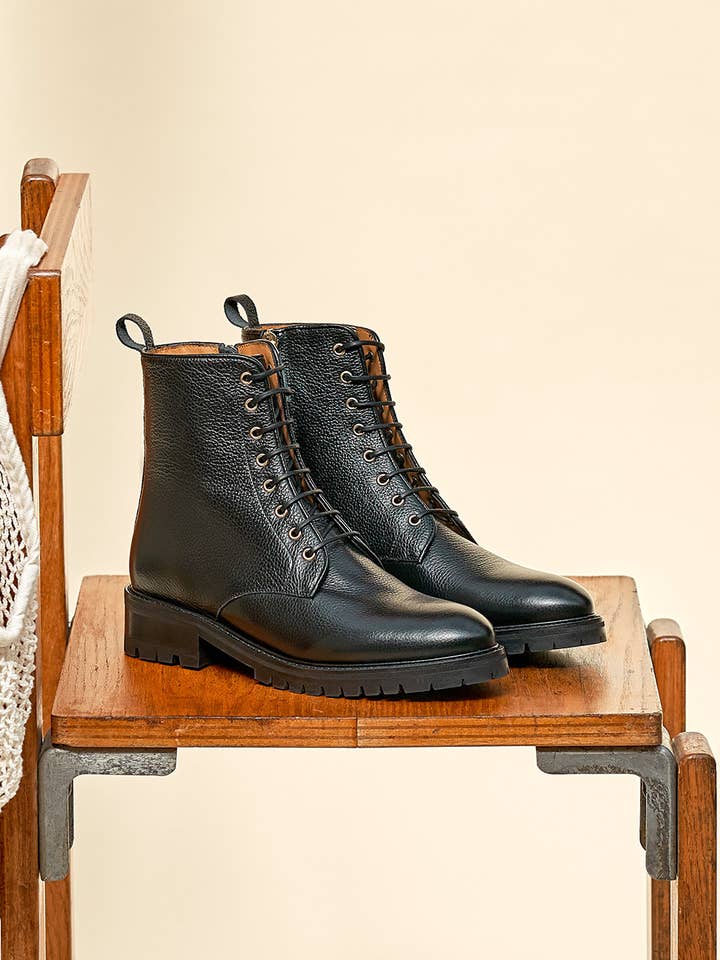 Botas Caroline Commando Combat - Negro para venta al por mayor de Pied de Biche