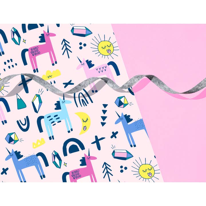 Unicorns Wrapping Paper (Pastels) / Gift Wrap Sheet for wholesale by Hooray All Day