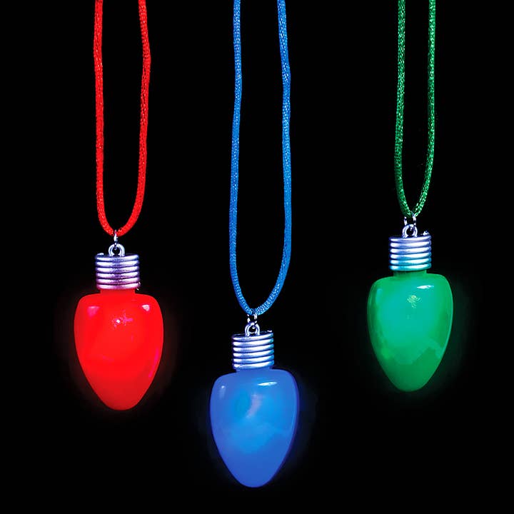 The Toy Network - Wholesale Light-Up Toy - Kids & Baby - 28" FLASHING CHRISTMAS BULB NECKLACE2