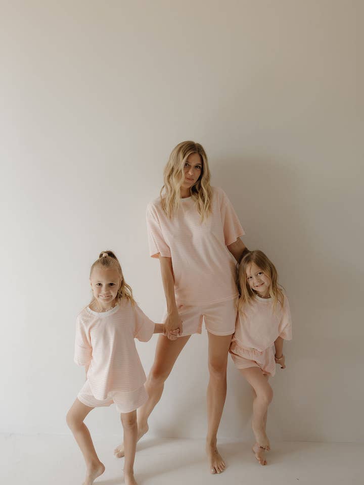 Forever French Baby - Wholesale Lounge Set - Women's - Women's Terry Short Set | Cotton Candy